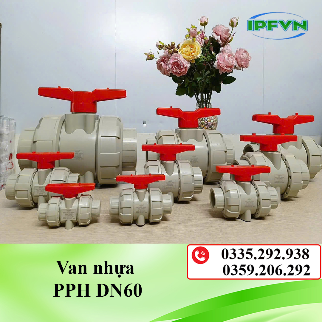 Van nhựa PPH DN60