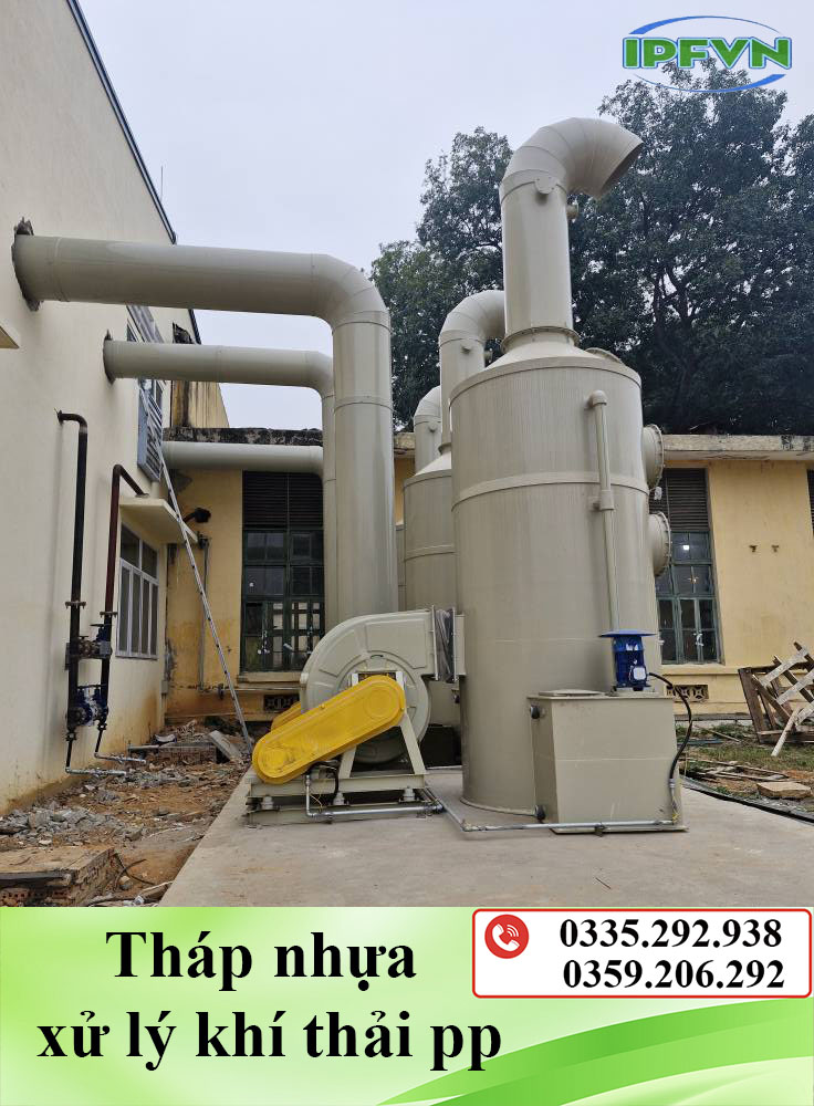 tháp nhựa xử lý khí thải pp
