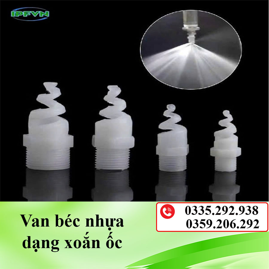 Béc phun nước xoắn ốc nhựa PP