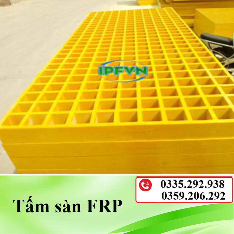 Tấm sàn FRP ô 30x30(grating composite)