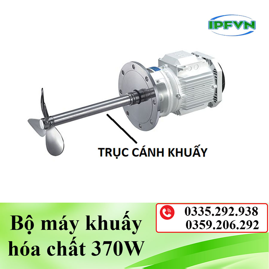 Bộ máy khuấy hóa chất 370W 