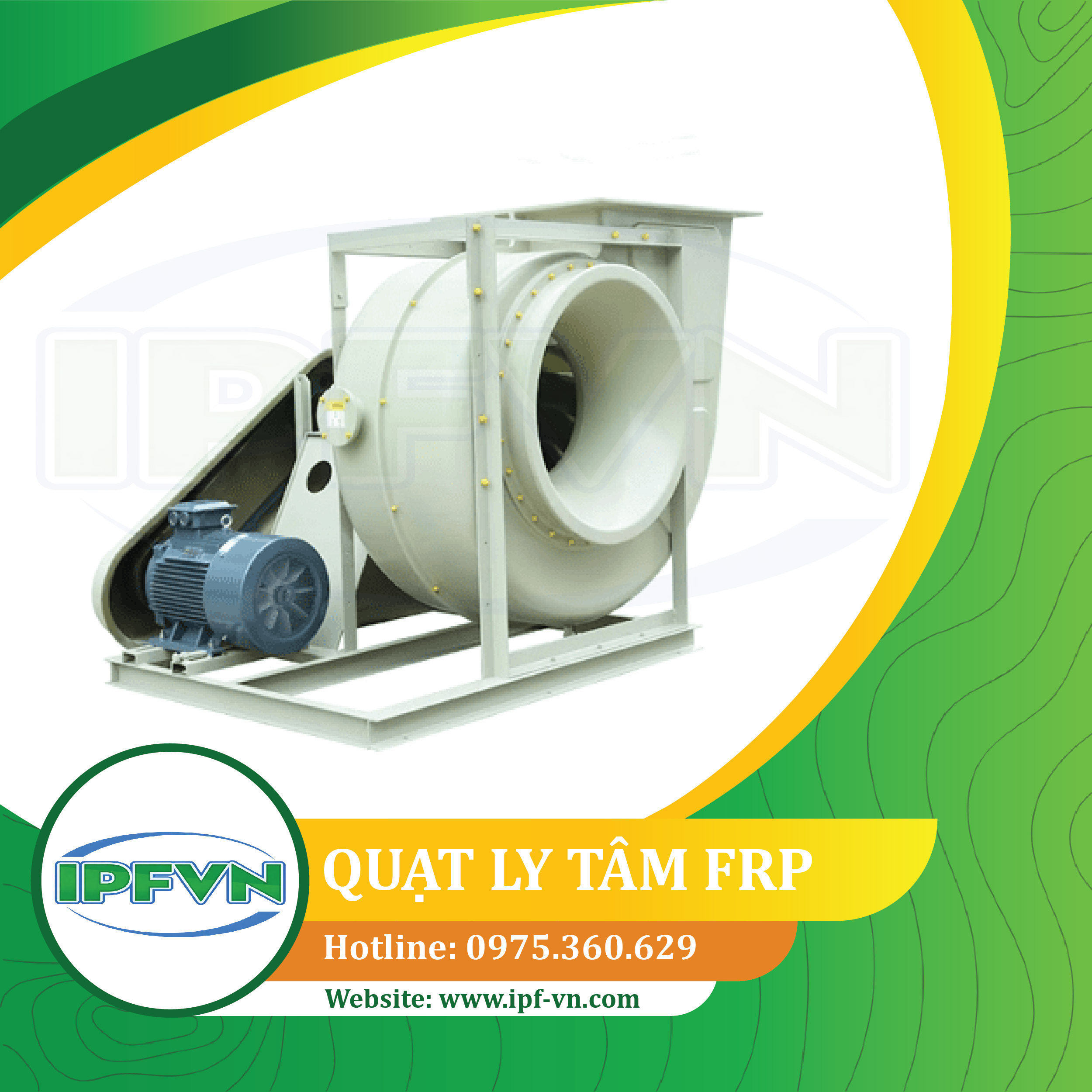 Quạt ly tâm composite 1,5 kw( FRP) 